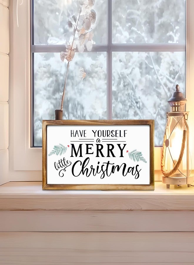 MACVAD Merry Christmas Sign with Solid Wood Framed, 16 x 8 Inchs Wooden Sign for Christmas Decorations Indoor and Outdoor Use - Image 4
